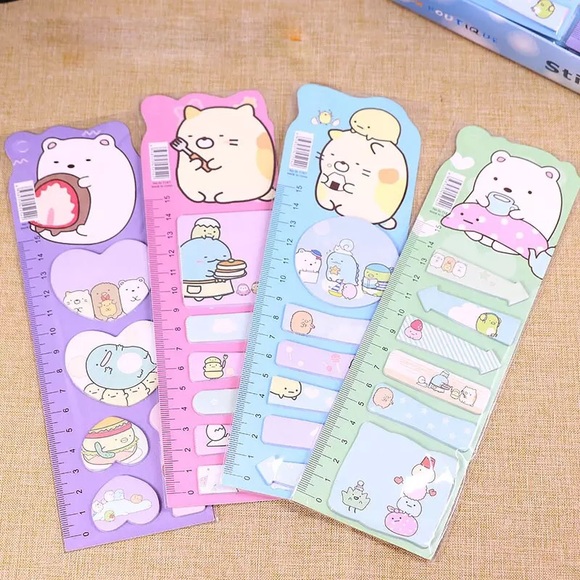 Sumikko Gurashi post-it/rulers (All 4) - Picture 1 of 2